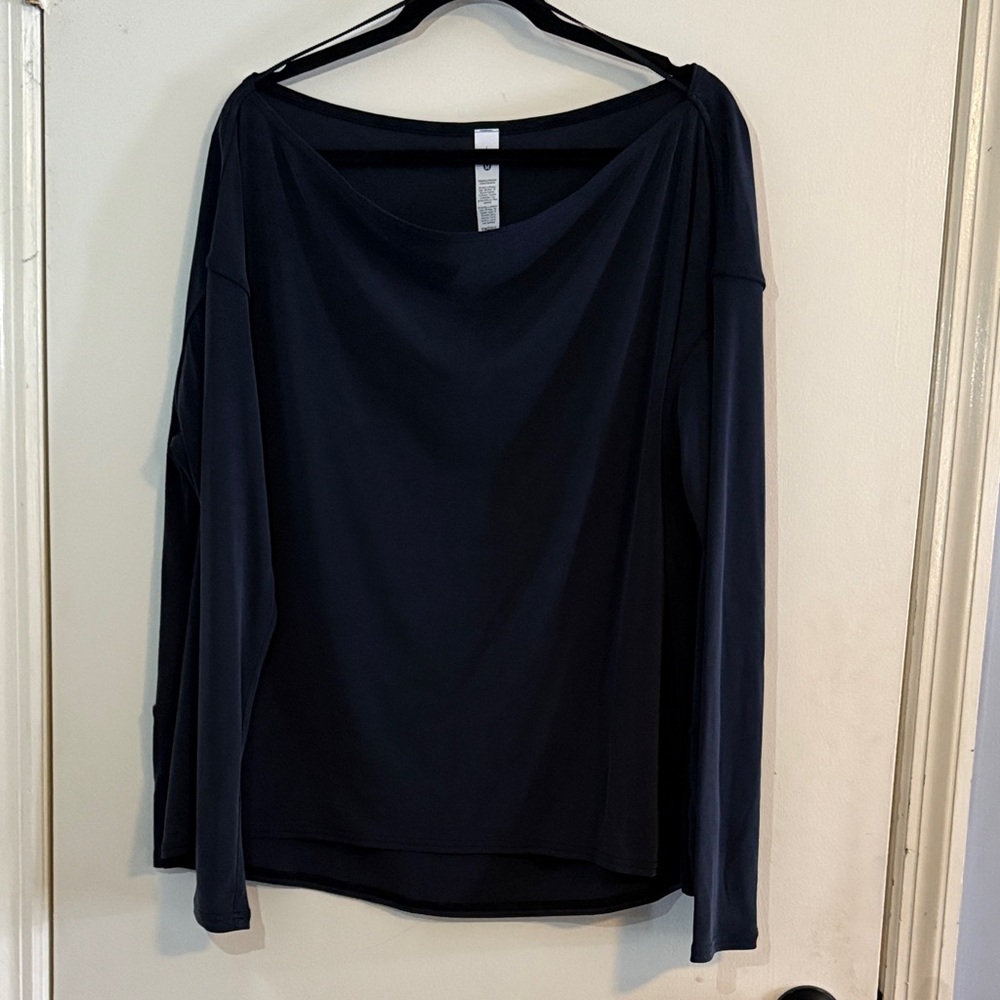 lululemon athletica Black Softstreme Boatneck Long Sleeve